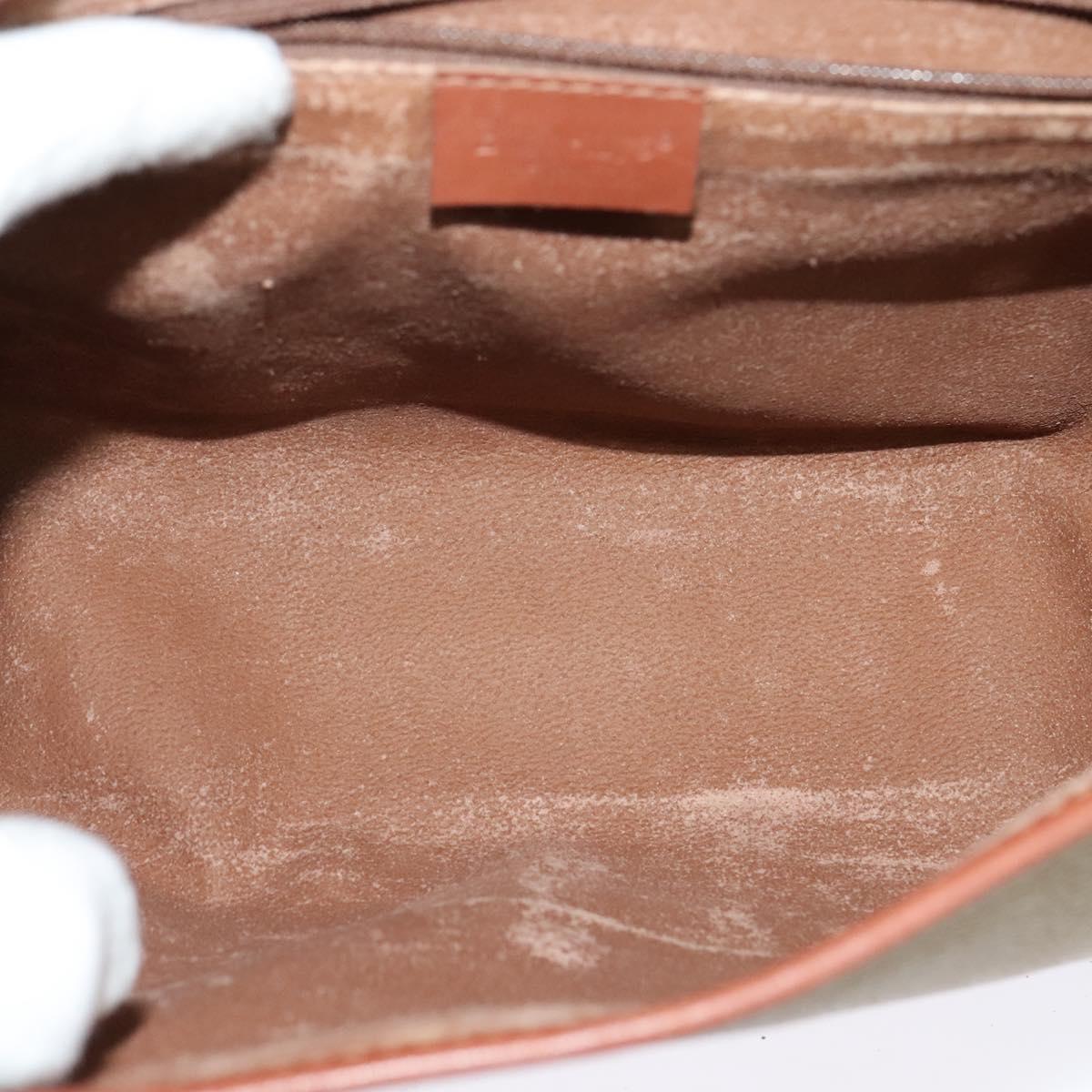 Burberrys Shoulder Bag PVC Canvas Beige Gold Auth bs28159