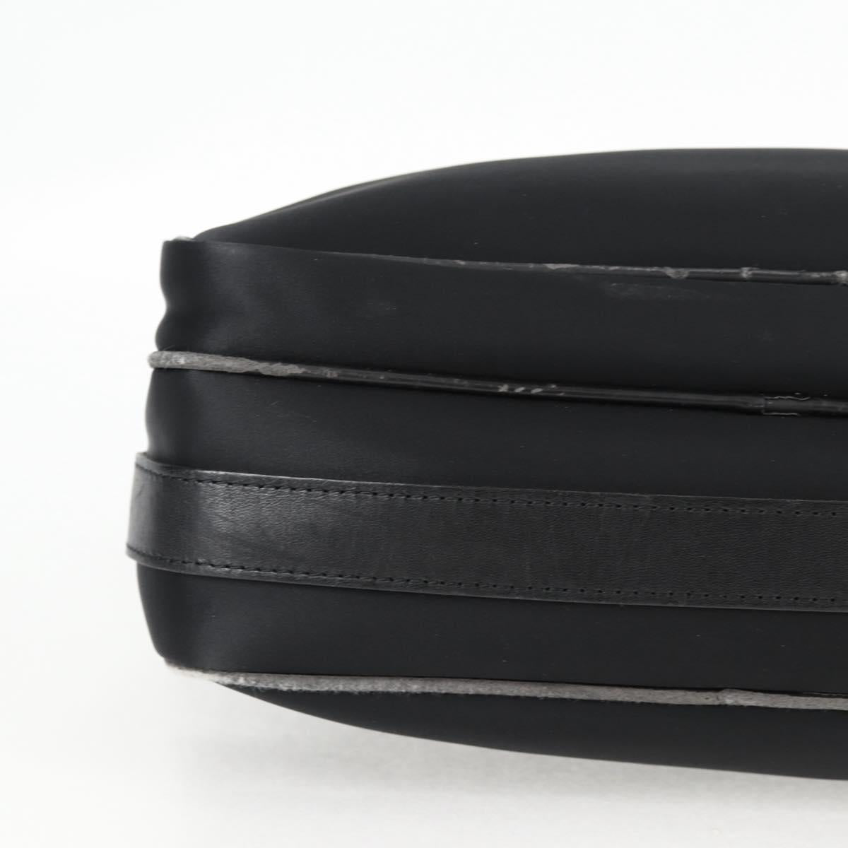 BURBERRY Shoulder Bag Nylon Black Silver Auth bs28161