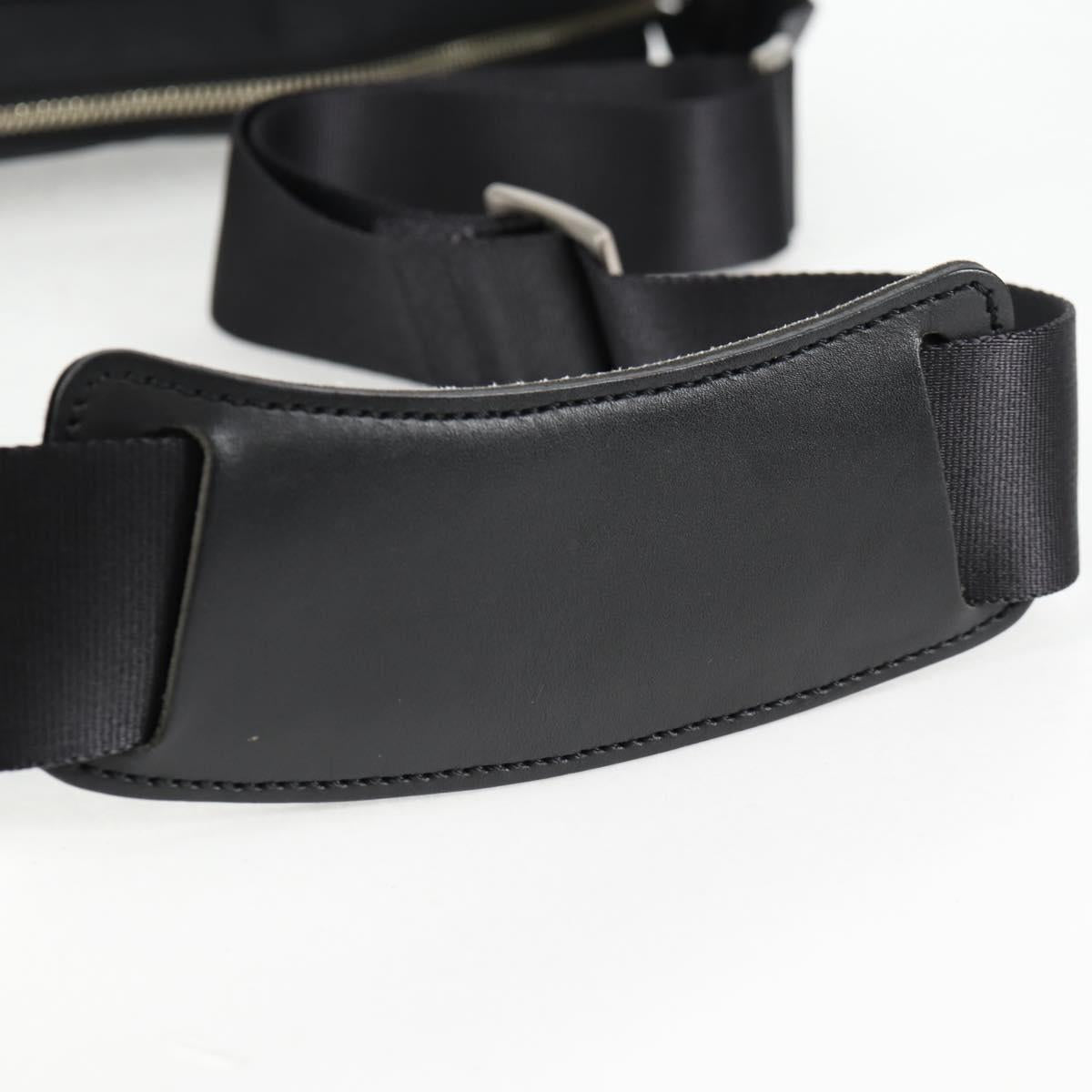 BURBERRY Shoulder Bag Nylon Black Silver Auth bs28161