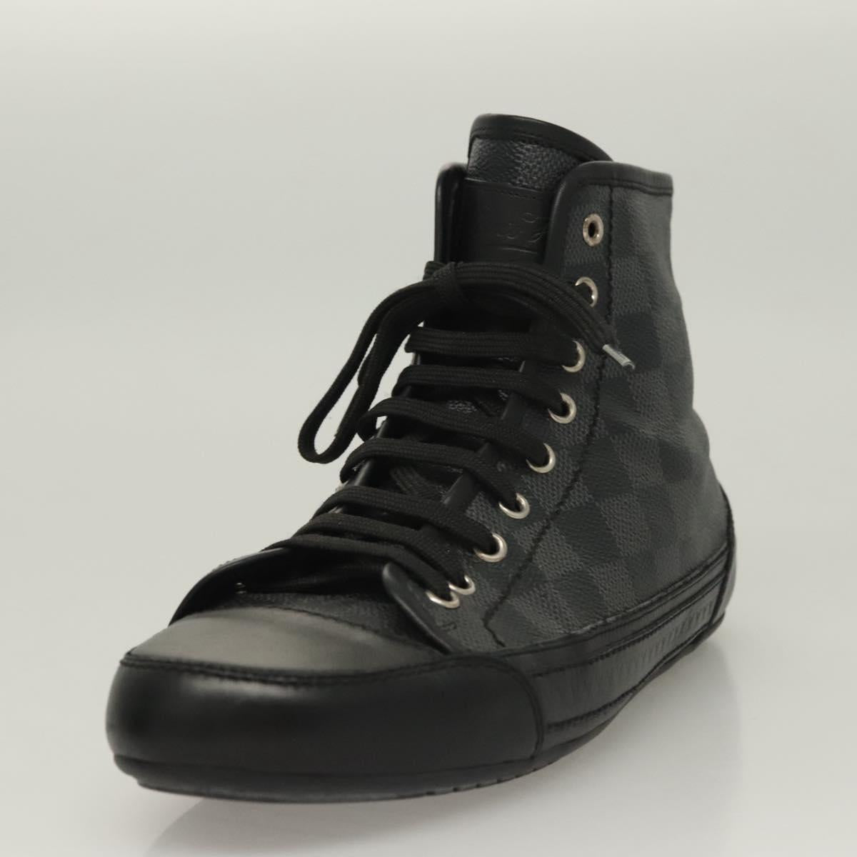 LOUIS VUITTON Damier Grafitte High Cut Sneakers LV Auth bs28163
