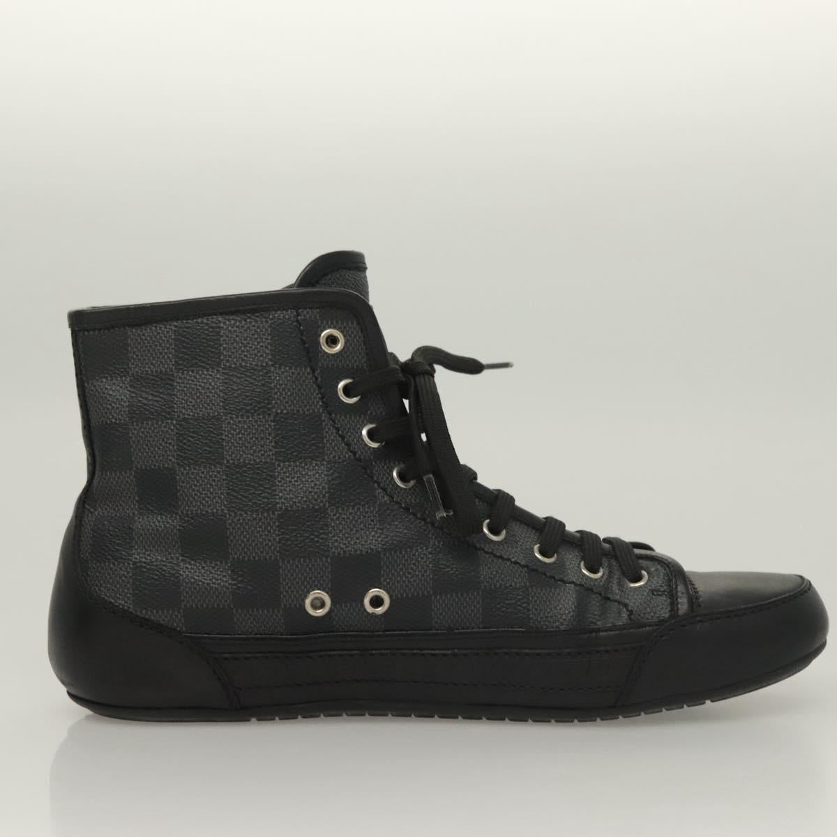 LOUIS VUITTON Damier Grafitte High Cut Sneakers LV Auth bs28163