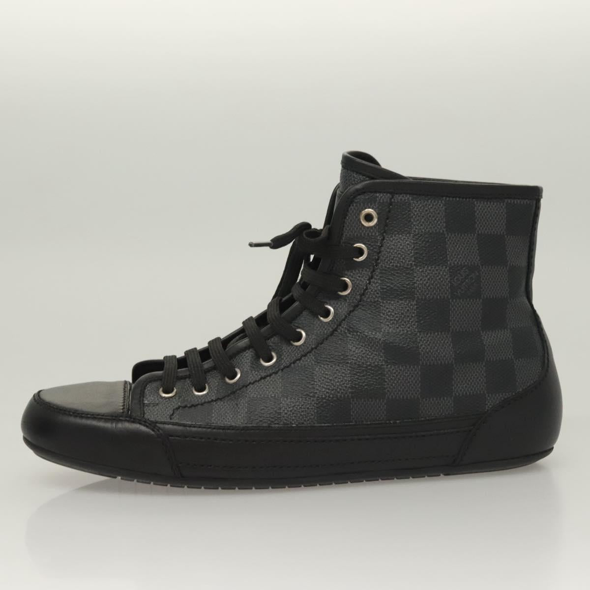 LOUIS VUITTON Damier Grafitte High Cut Sneakers LV Auth bs28163
