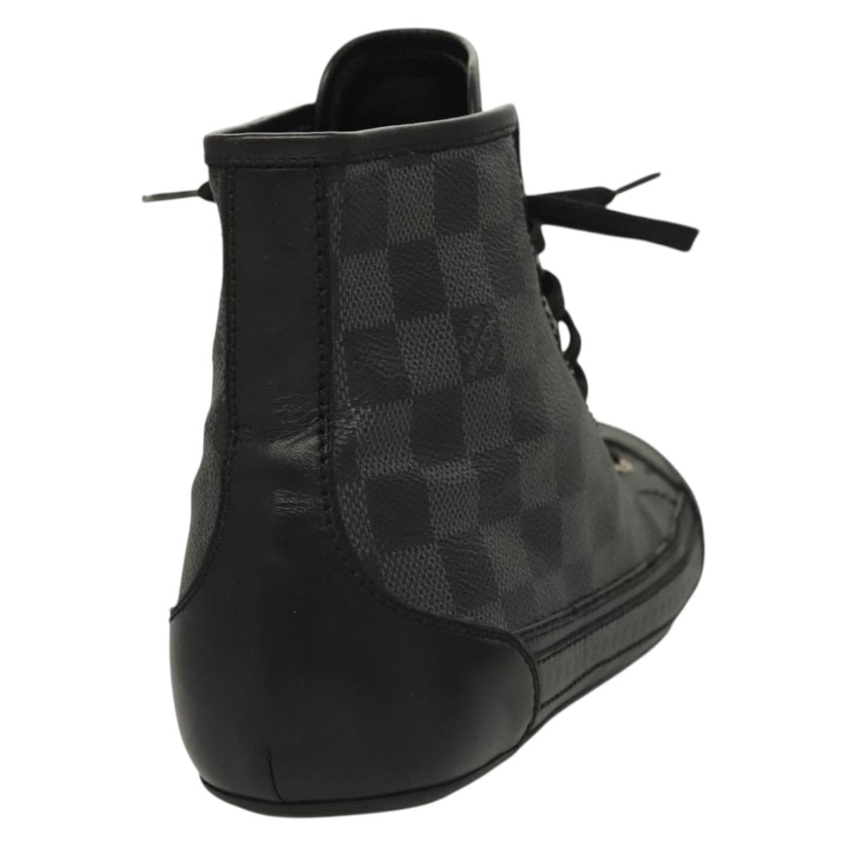 LOUIS VUITTON Damier Grafitte High Cut Sneakers LV Auth bs28163