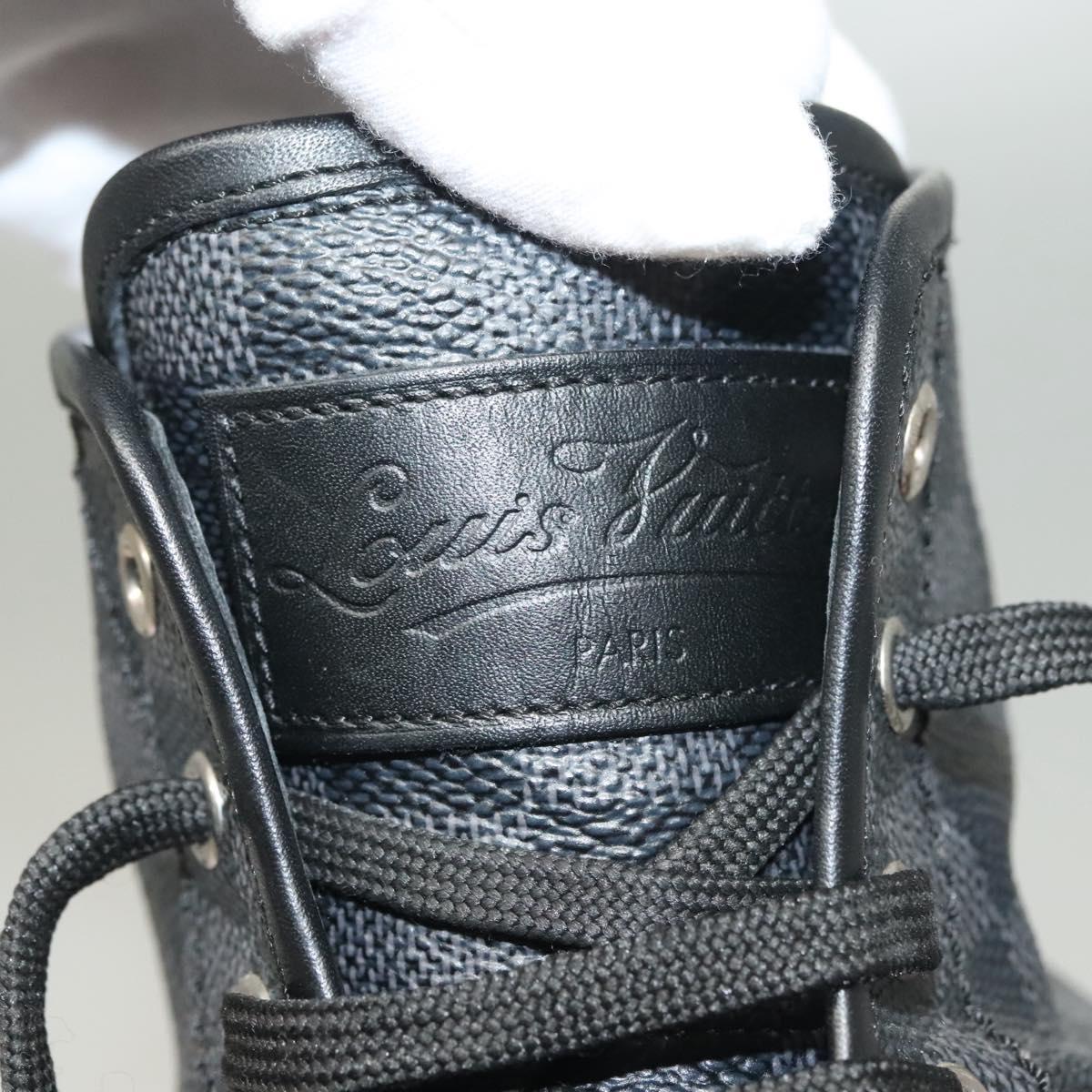 LOUIS VUITTON Damier Grafitte High Cut Sneakers LV Auth bs28163