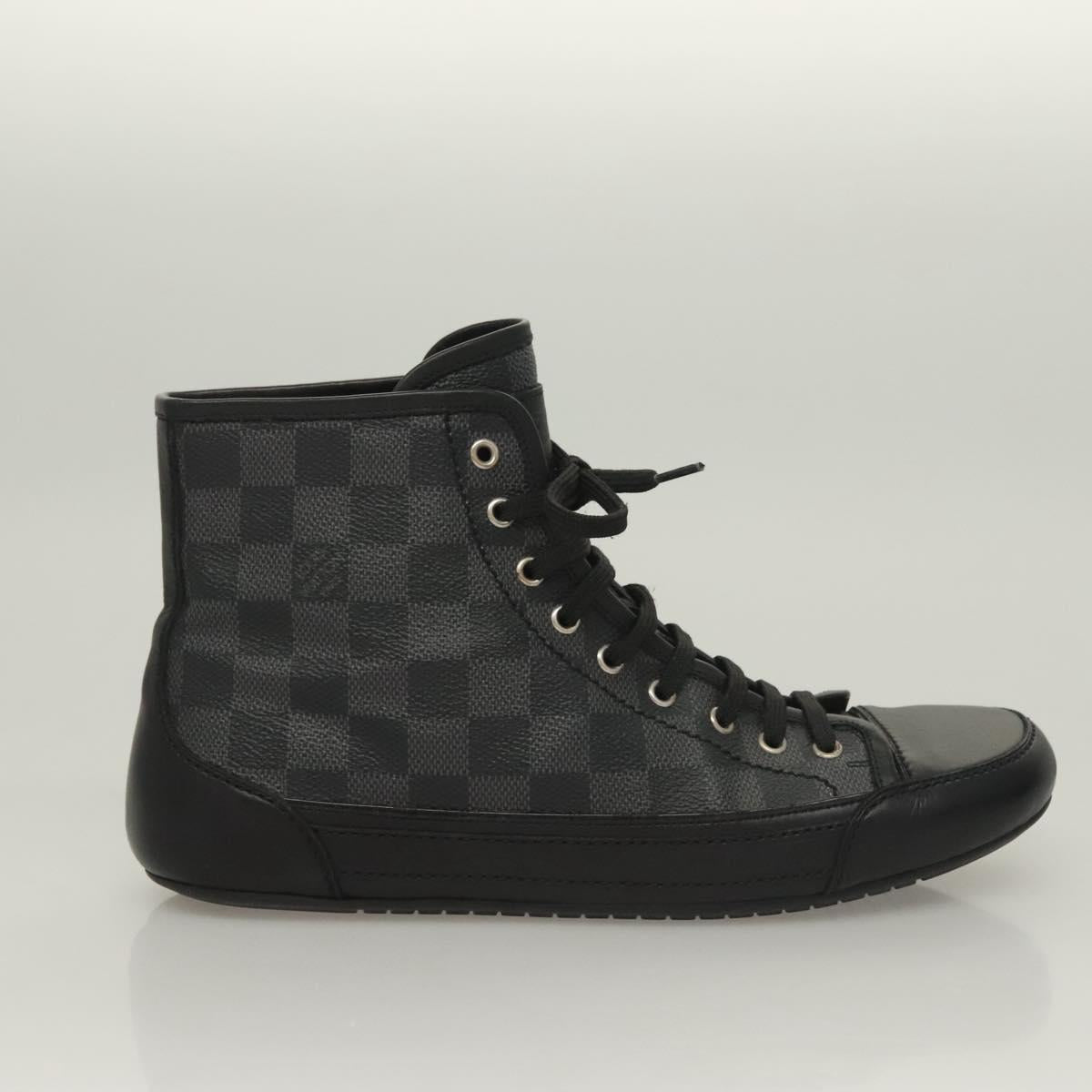 LOUIS VUITTON Damier Grafitte High Cut Sneakers LV Auth bs28163