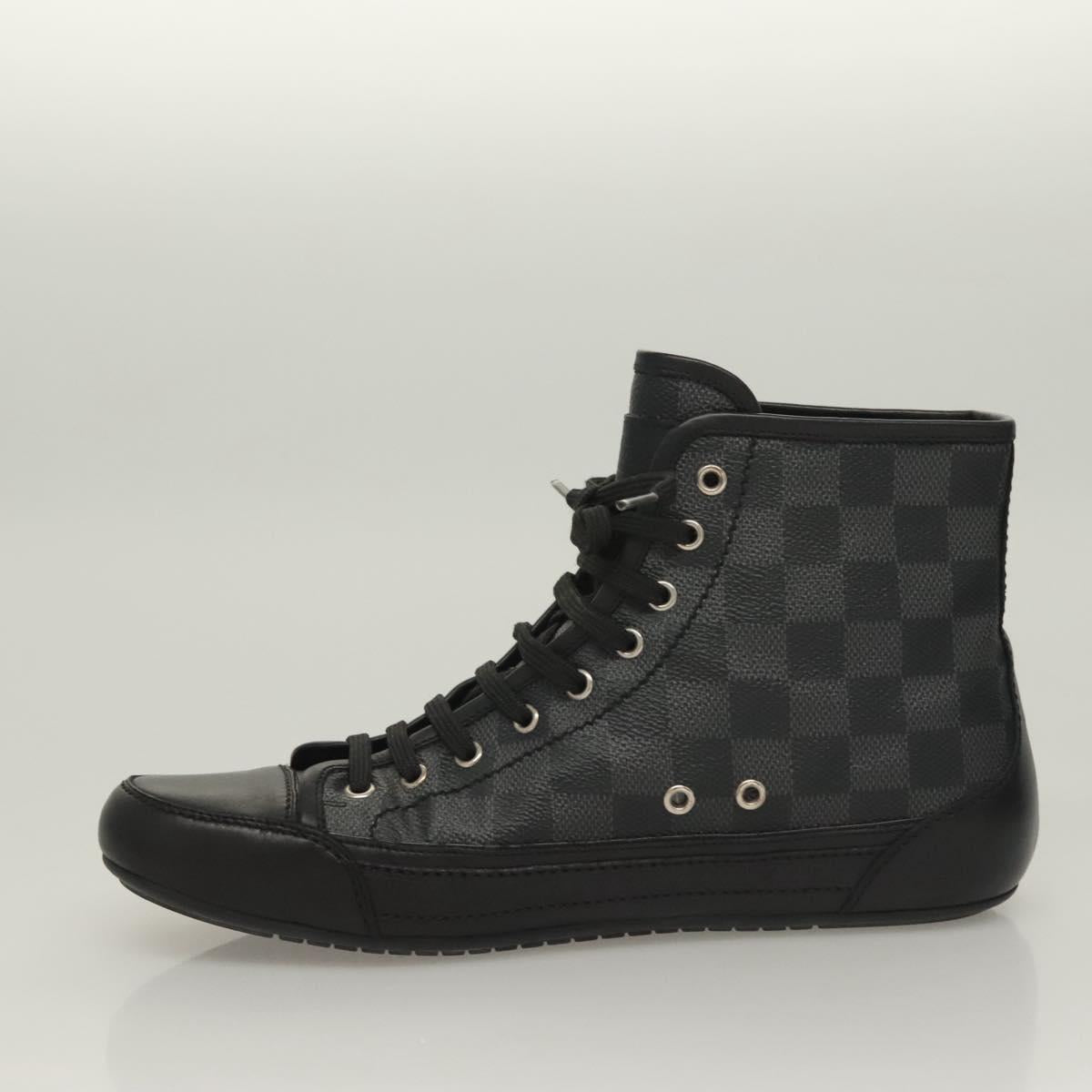 LOUIS VUITTON Damier Grafitte High Cut Sneakers LV Auth bs28163