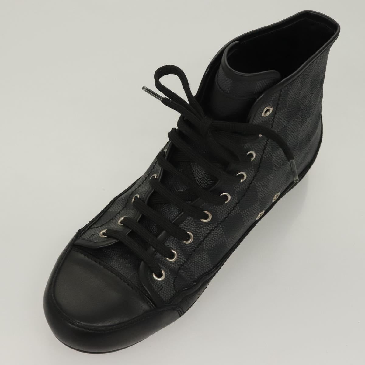 LOUIS VUITTON Damier Grafitte High Cut Sneakers LV Auth bs28163