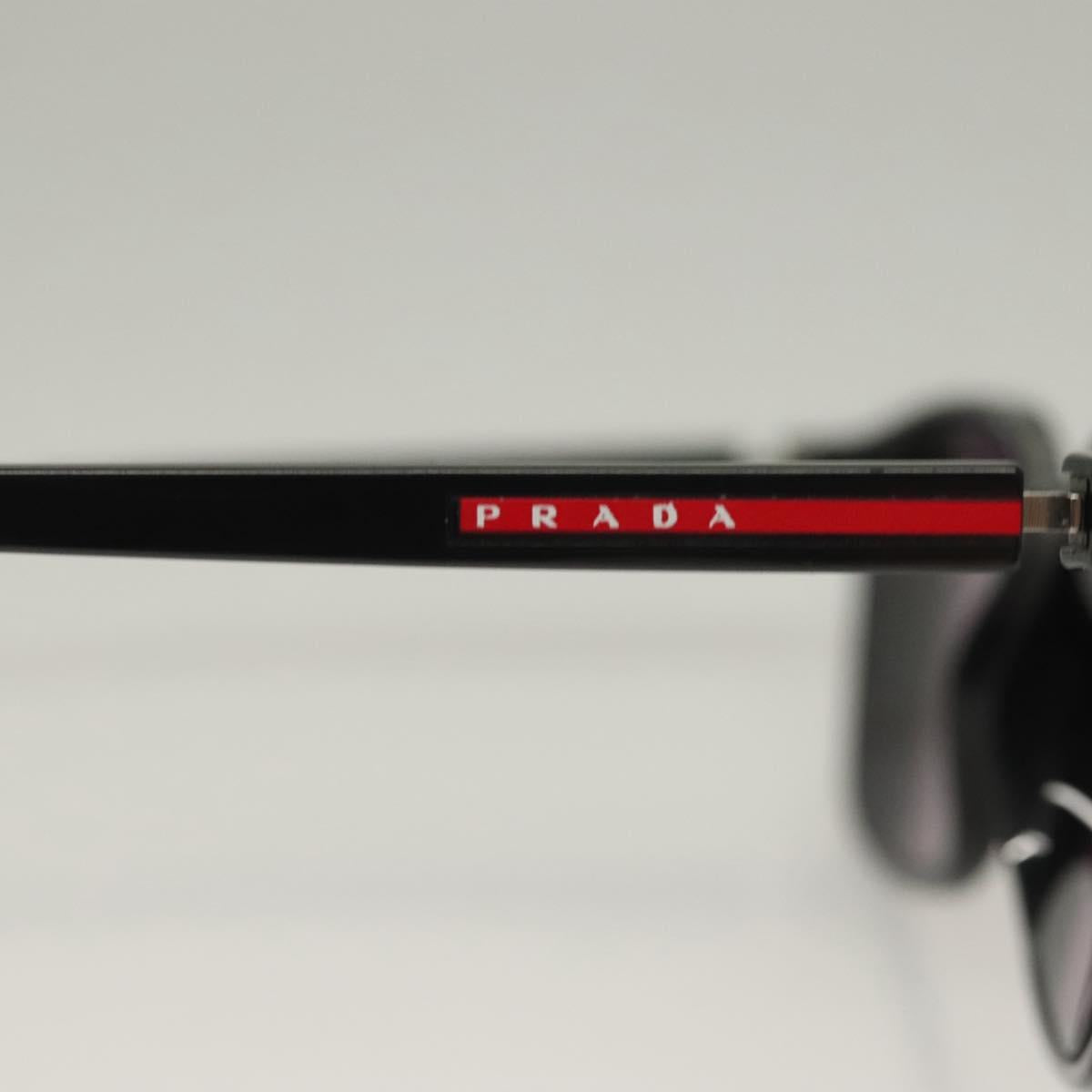PRADA Sunglasses Plastic Black Auth bs28173