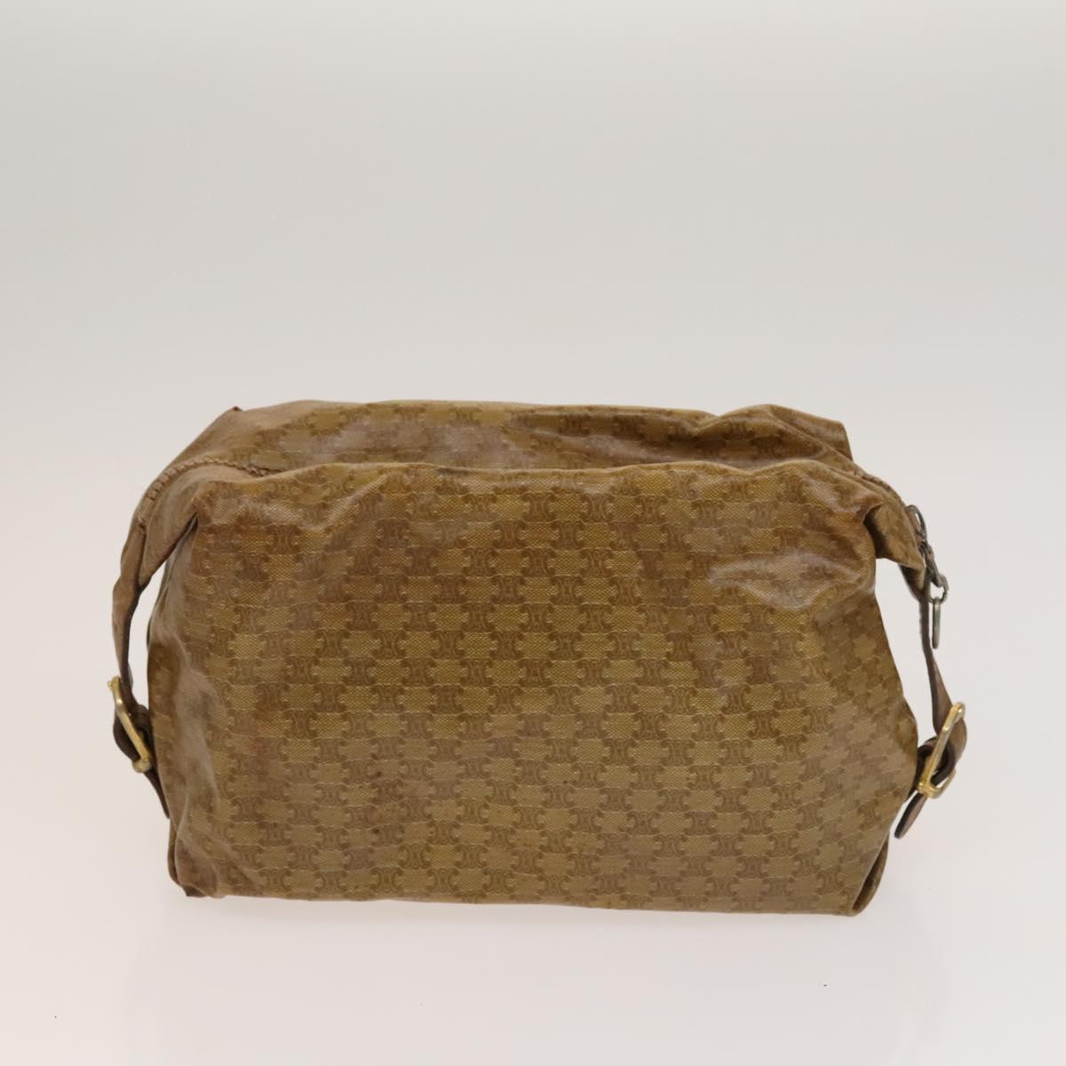 CELINE Macadam Canvas Clutch Bag PVC 3Set Brown Beige Navy Auth bs28179