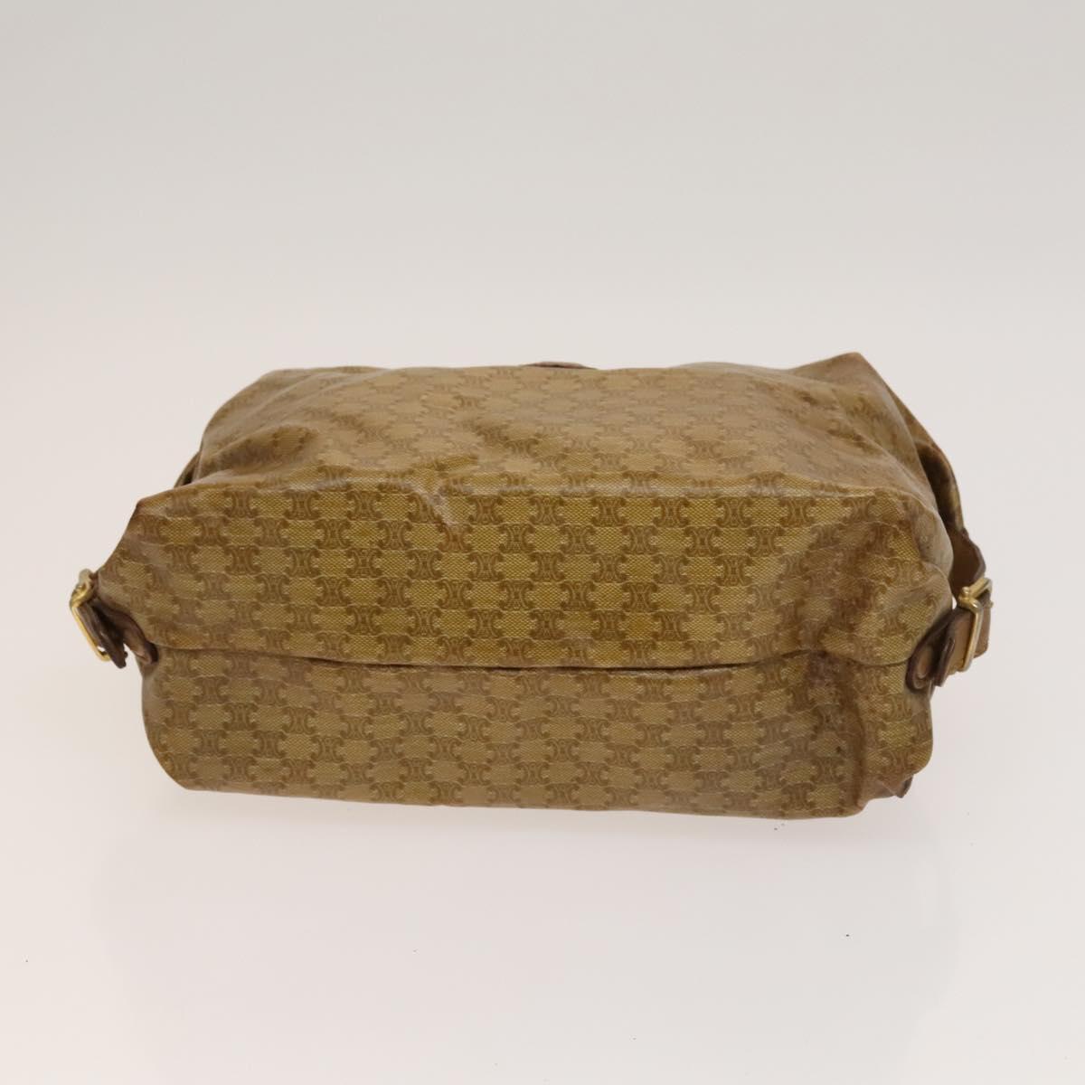 CELINE Macadam Canvas Clutch Bag PVC 3Set Brown Beige Navy Auth bs28179