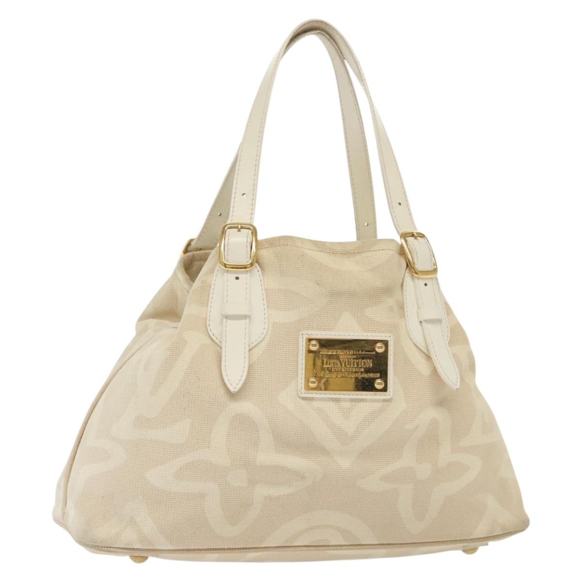 LOUIS VUITTON Cruise Line Tai Sienne PM Bag Canvas Beige M95674 LV Auth bs28204