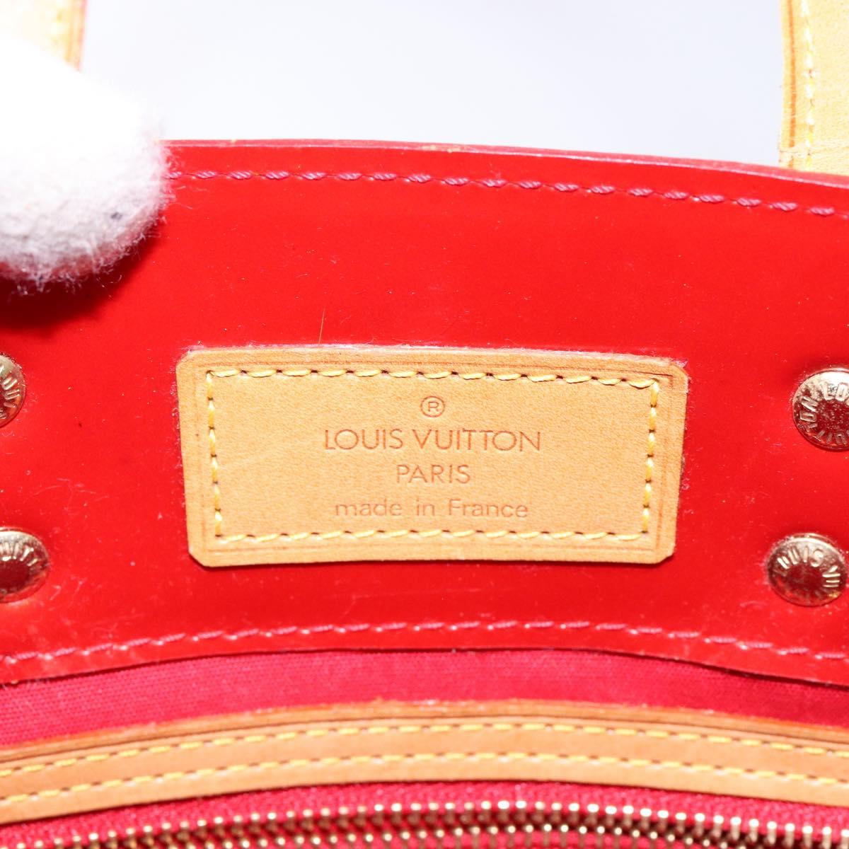 LOUIS VUITTON Monogram Vernis Reade PM Hand Bag Red Rouge M91088 LV Auth bs28207