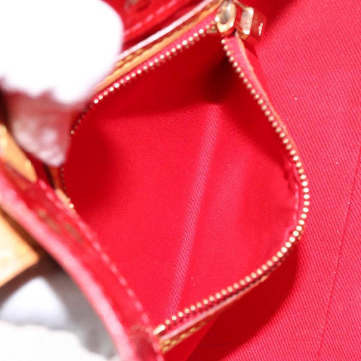 LOUIS VUITTON Monogram Vernis Reade PM Hand Bag Red Rouge M91088 LV Auth bs28207