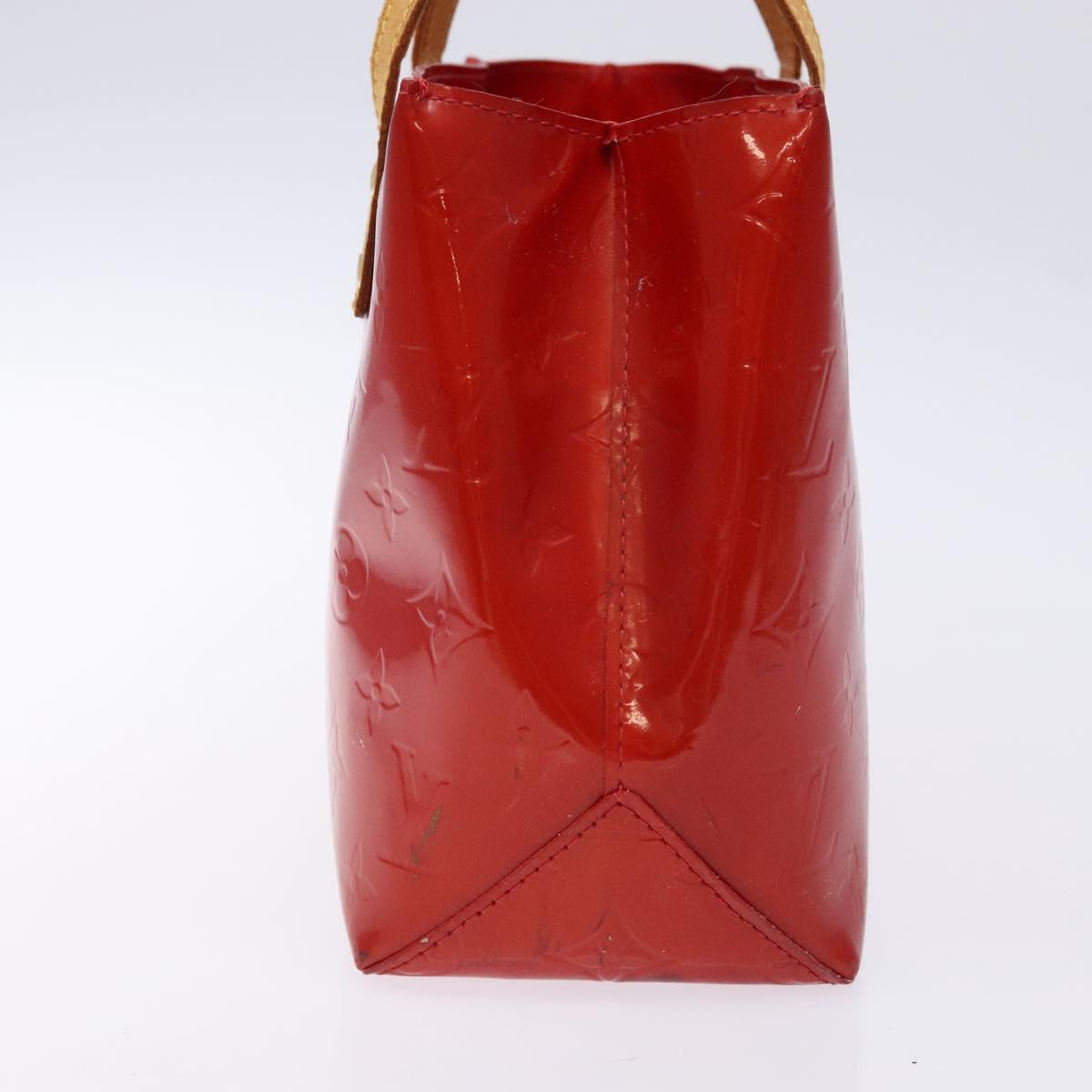 LOUIS VUITTON Monogram Vernis Reade PM Hand Bag Red Rouge M91088 LV Auth bs28207