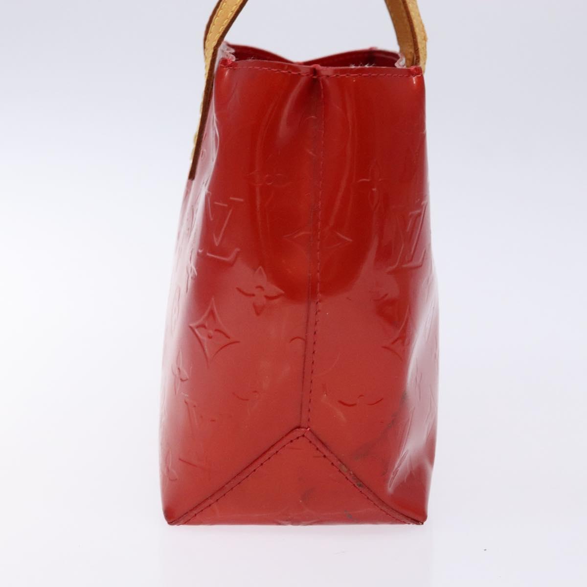 LOUIS VUITTON Monogram Vernis Reade PM Hand Bag Red Rouge M91088 LV Auth bs28207
