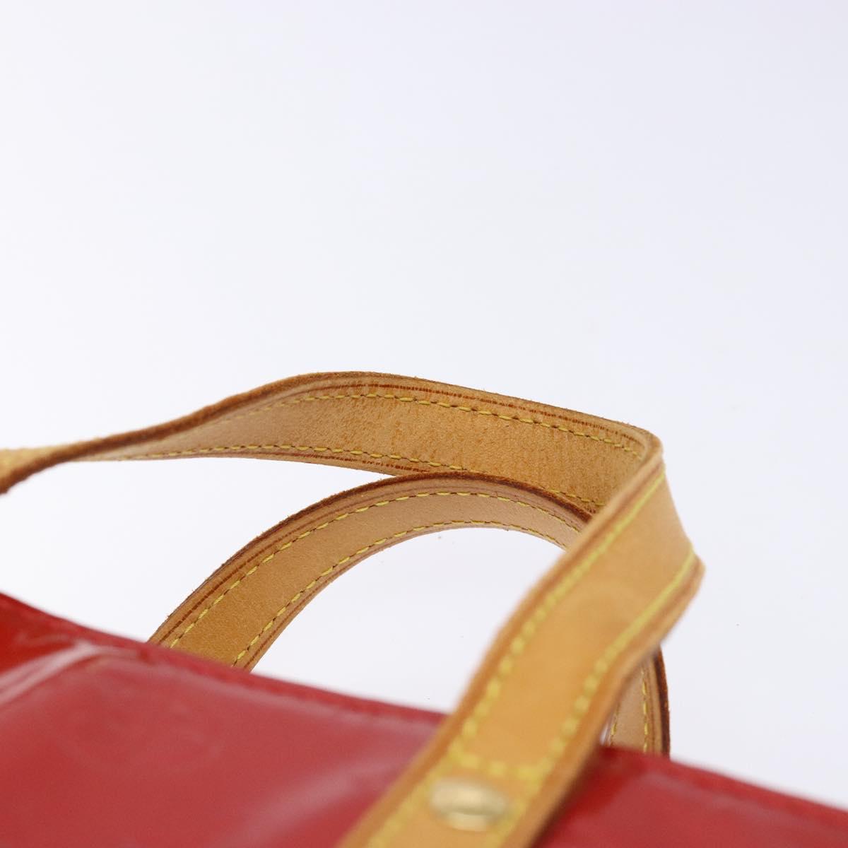 LOUIS VUITTON Monogram Vernis Reade PM Hand Bag Red Rouge M91088 LV Auth bs28207