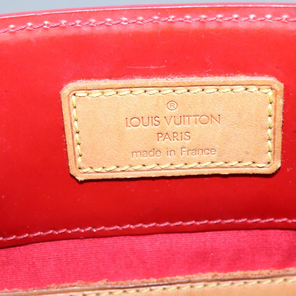 LOUIS VUITTON Monogram Vernis Reade MM Hand Bag Red Rouge M91086 LV Auth bs28208