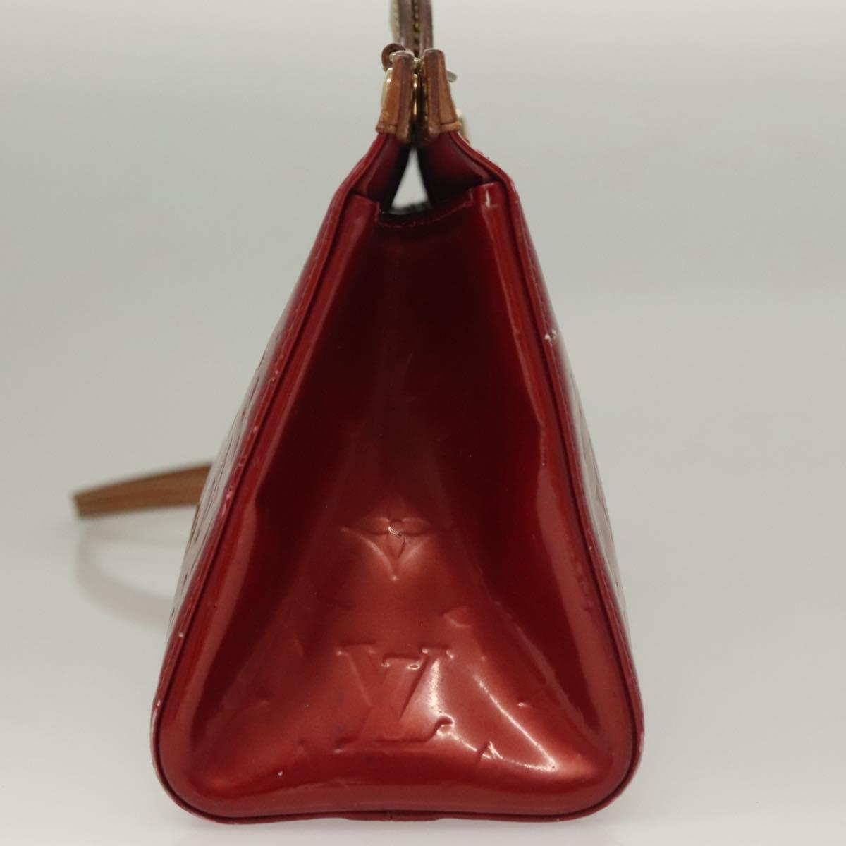 LOUIS VUITTON Vernis Roxbury Drive Hand Bag 2way Red M91987 LV Auth bs28210