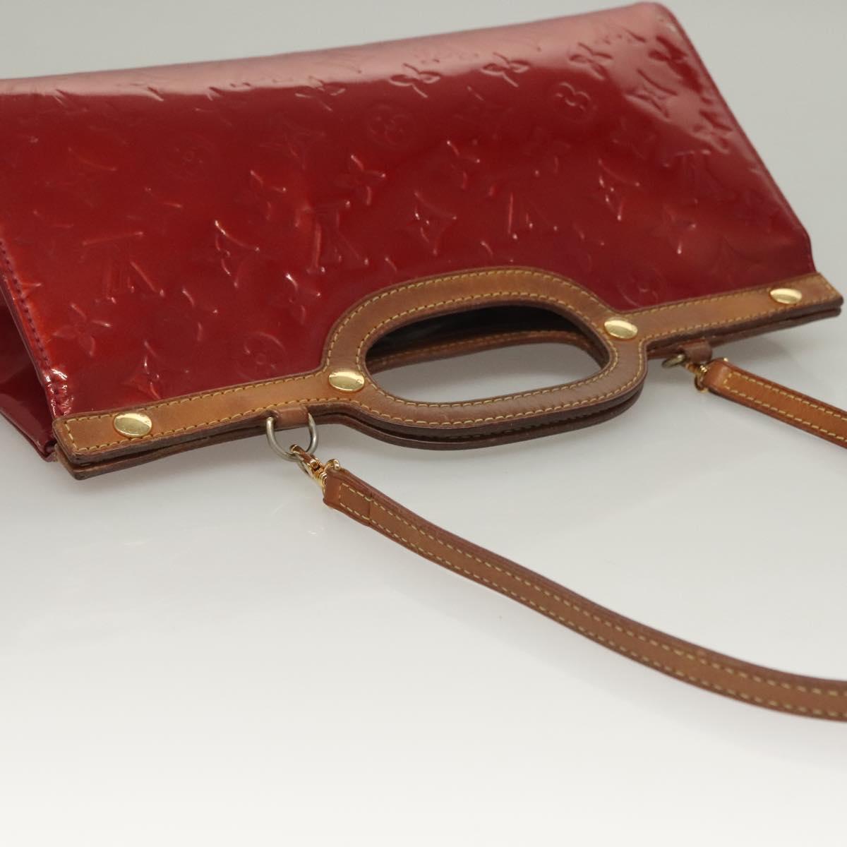 LOUIS VUITTON Vernis Roxbury Drive Hand Bag 2way Red M91987 LV Auth bs28210