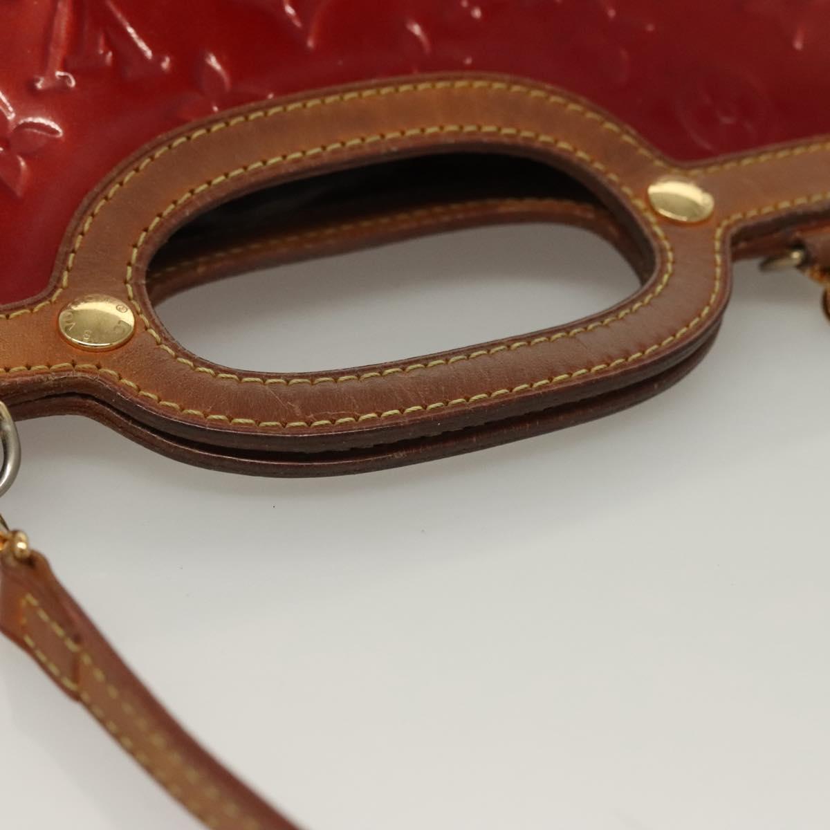 LOUIS VUITTON Vernis Roxbury Drive Hand Bag 2way Red M91987 LV Auth bs28210