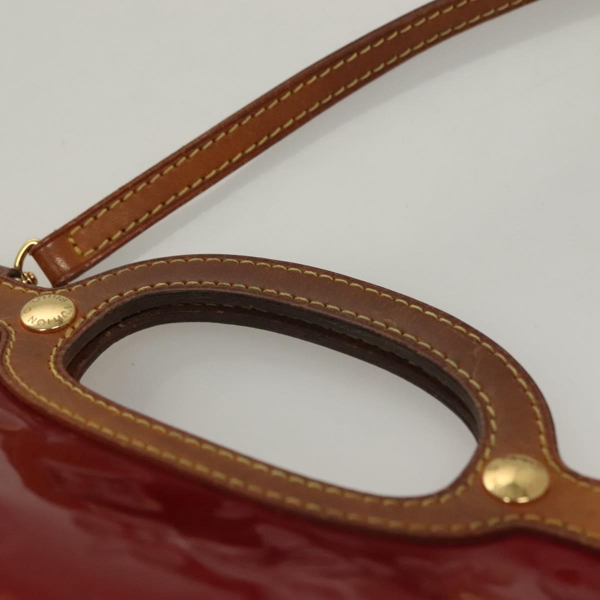 LOUIS VUITTON Vernis Roxbury Drive Hand Bag 2way Red M91987 LV Auth bs28210