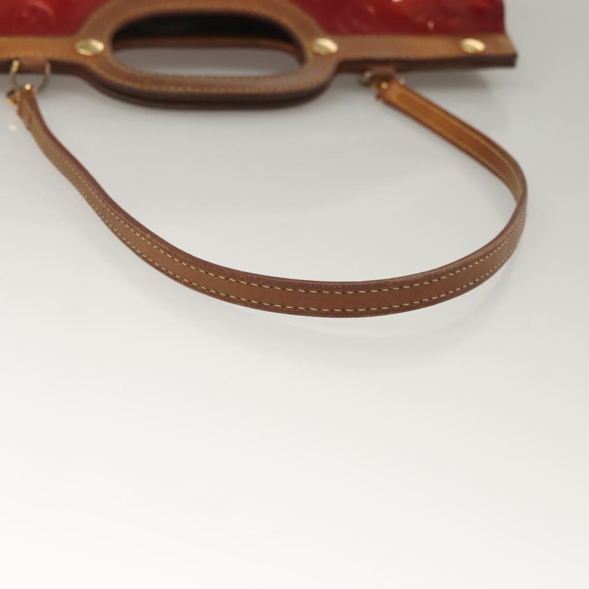 LOUIS VUITTON Vernis Roxbury Drive Hand Bag 2way Red M91987 LV Auth bs28210