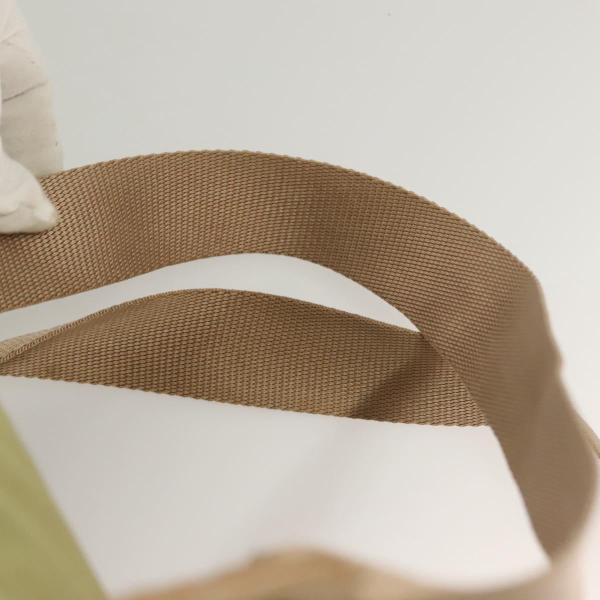 PRADA Backpack Nylon Beige Silver Auth bs28213