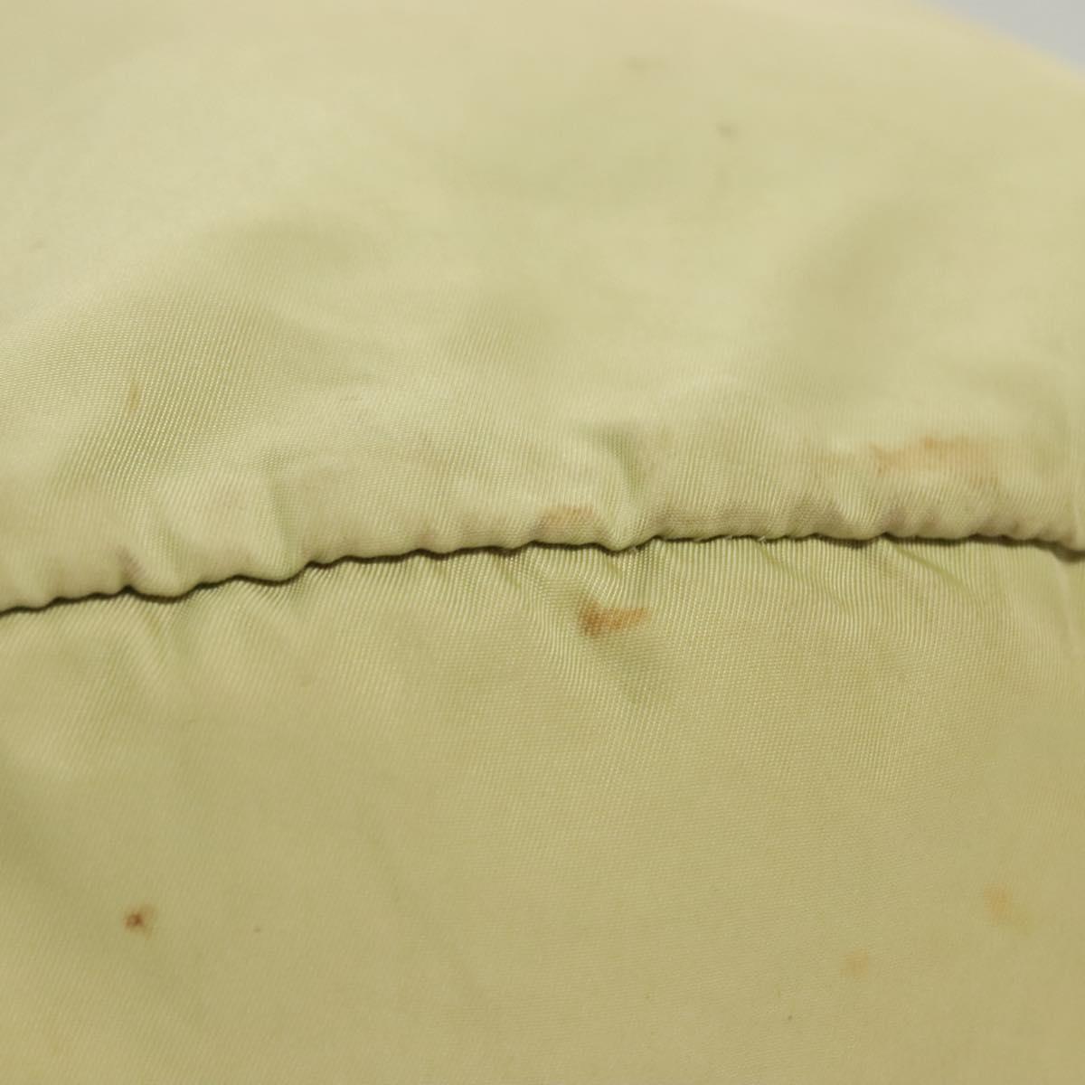 PRADA Backpack Nylon Beige Silver Auth bs28213