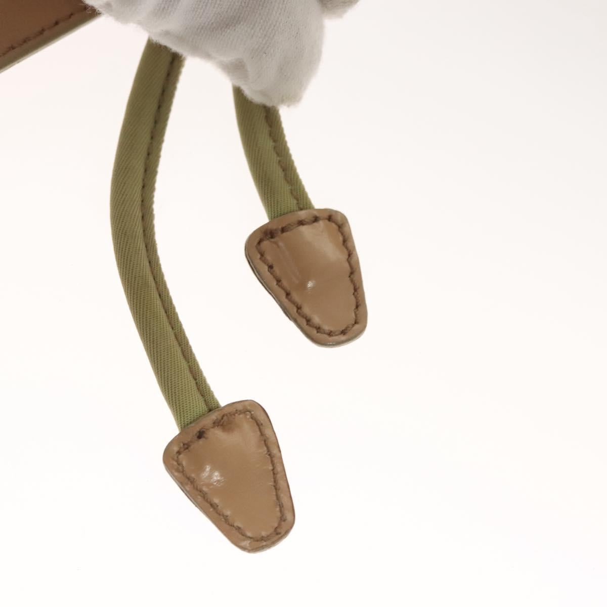 PRADA Backpack Nylon Beige Silver Auth bs28213