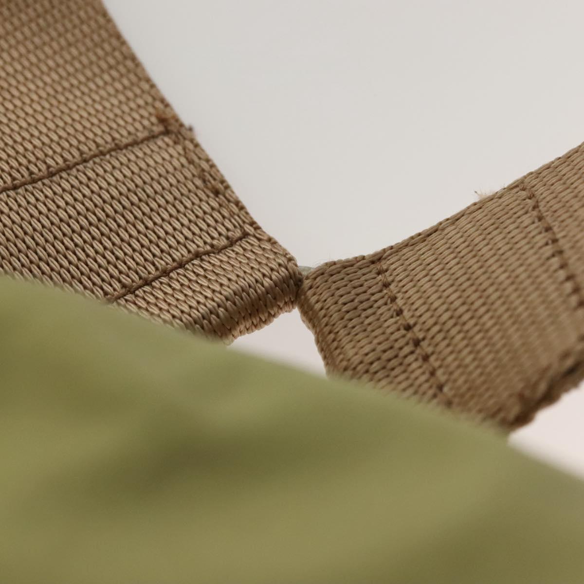 PRADA Backpack Nylon Beige Silver Auth bs28213