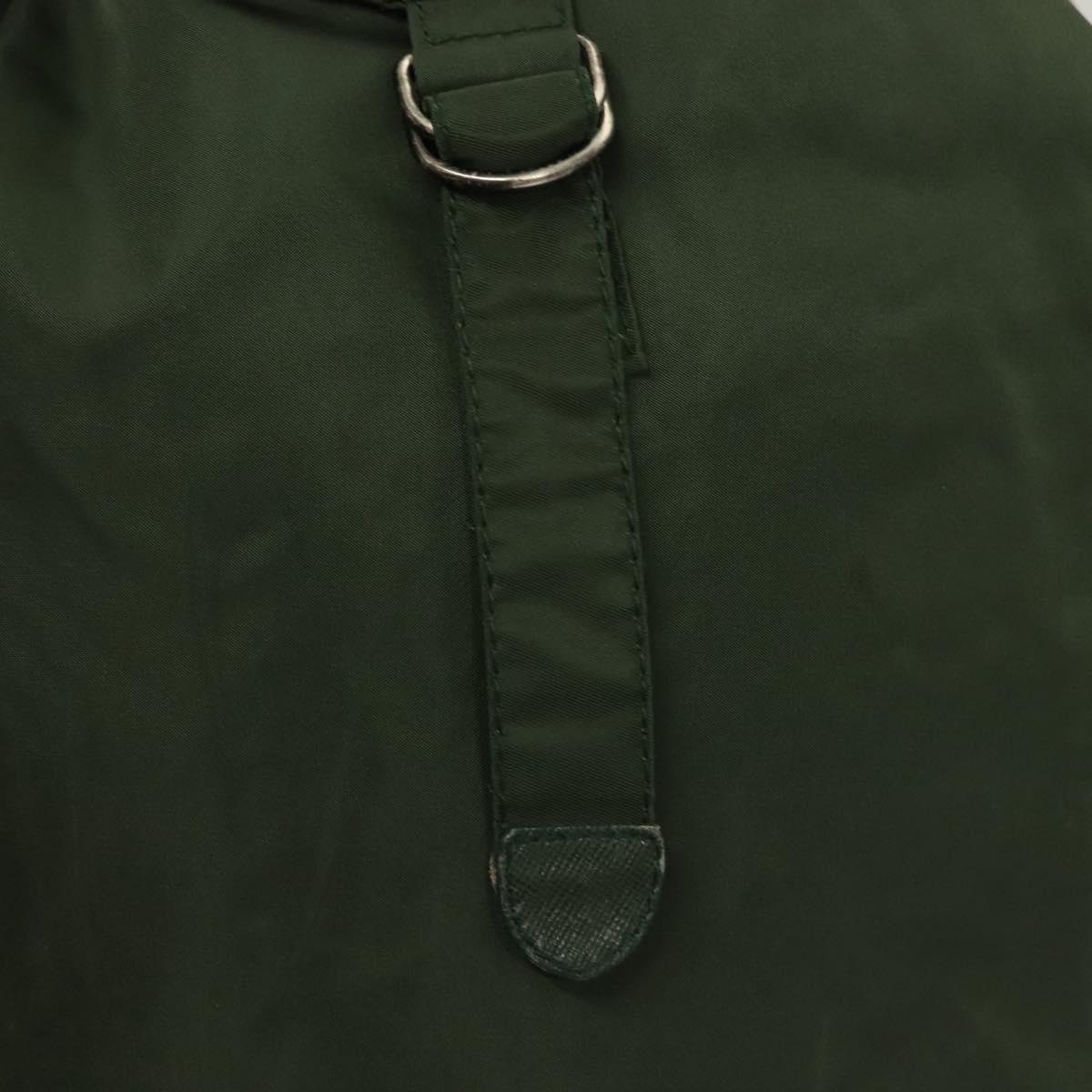 PRADA Backpack Nylon Khaki Silver Auth bs28214