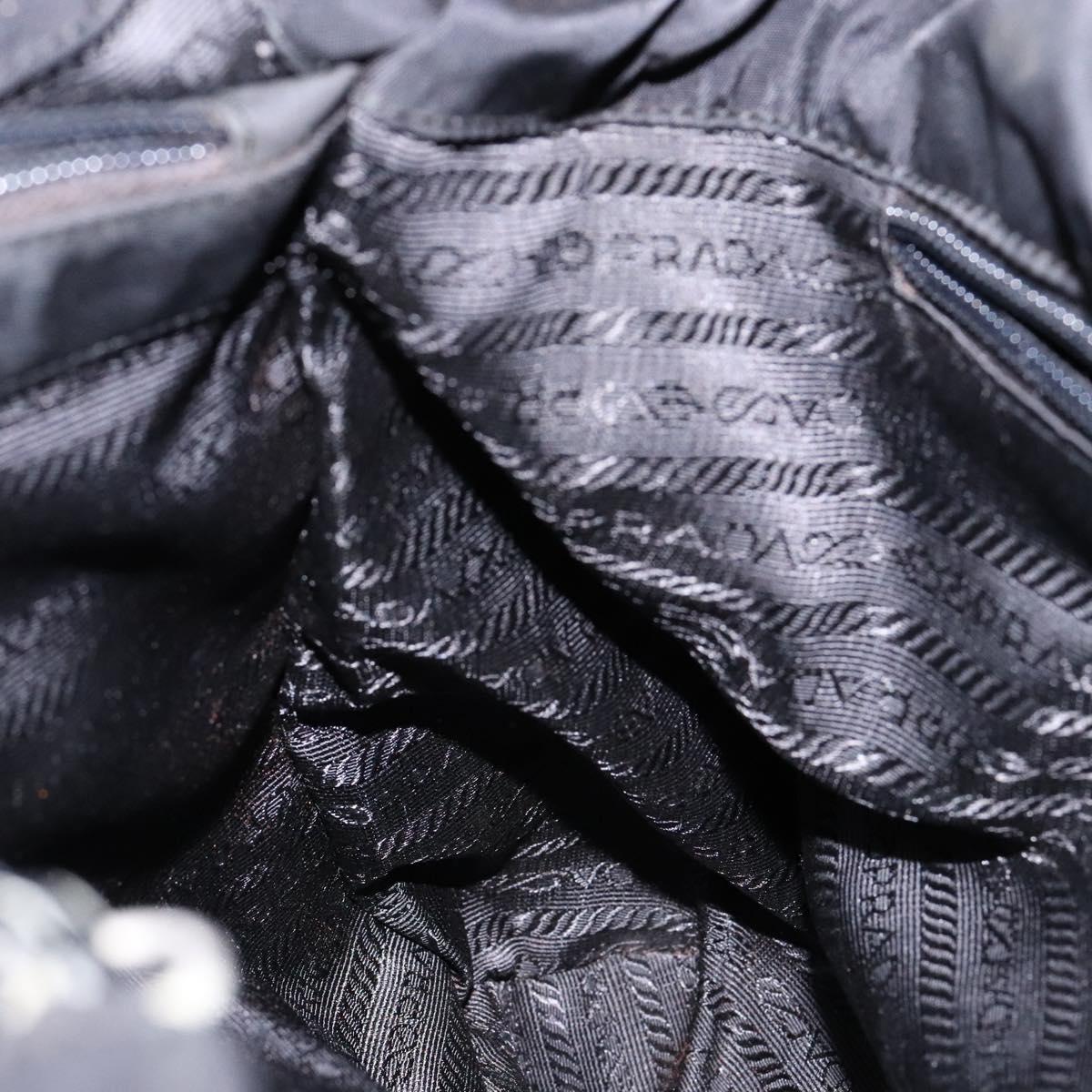 PRADA Hand Bag Nylon Black Auth bs28221