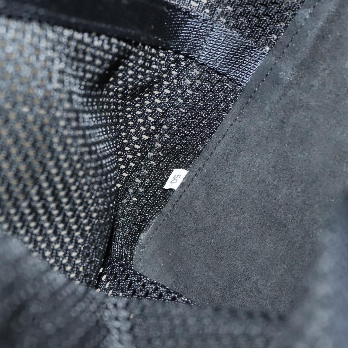 PRADA Tote Bag Nylon Black Silver Auth bs28227