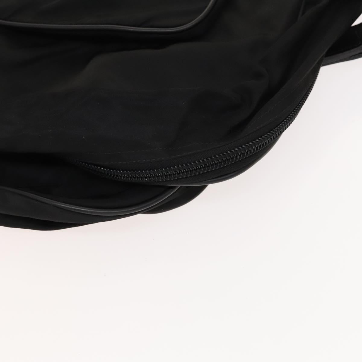 PRADA Garment Cover Nylon Black Silver Auth bs28232