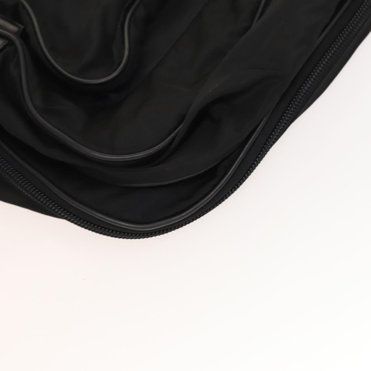 PRADA Garment Cover Nylon Black Silver Auth bs28232