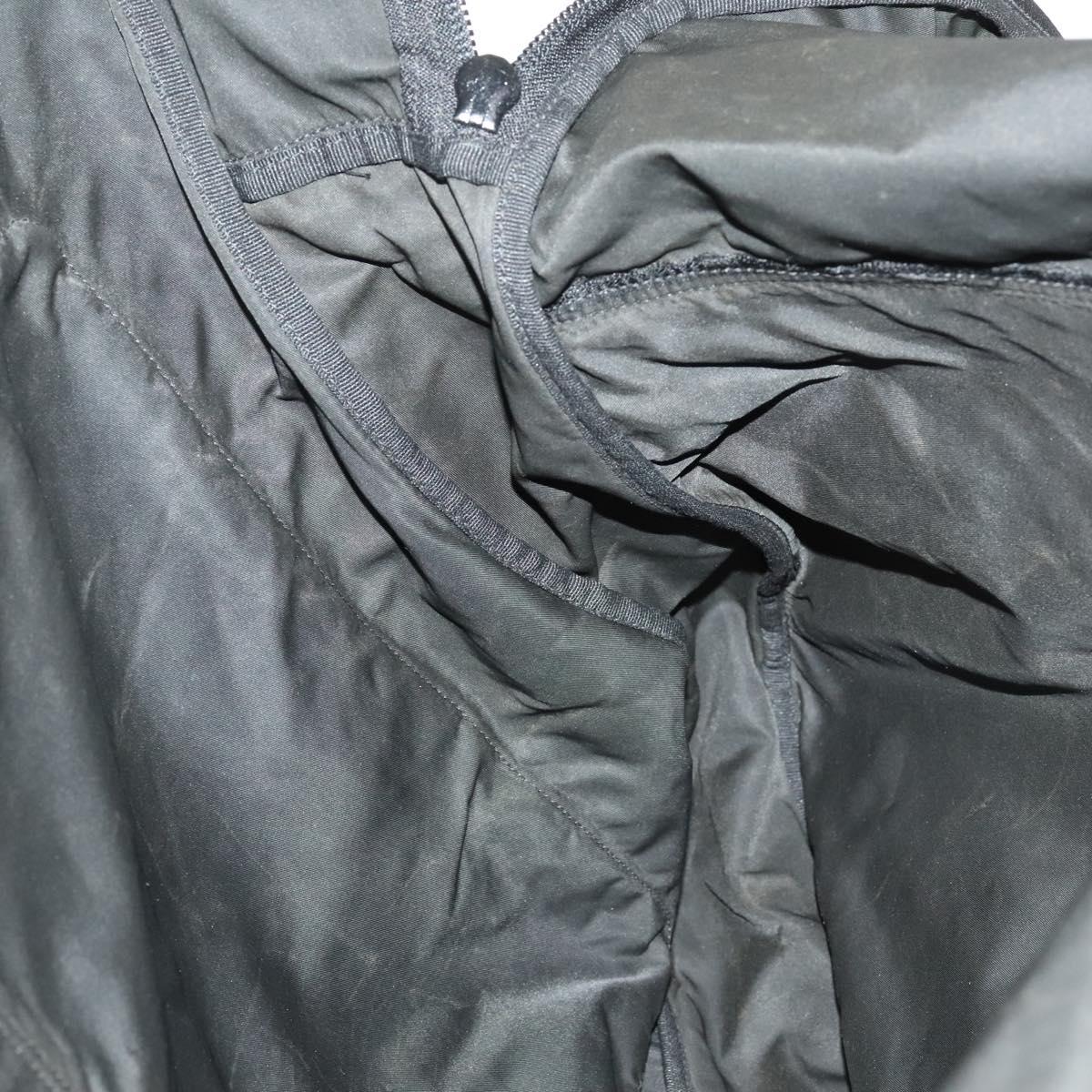 PRADA Garment Cover Nylon Black Silver Auth bs28232