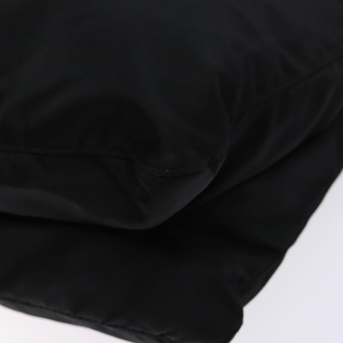 PRADA Shoulder Bag Nylon Black Silver Auth bs28236