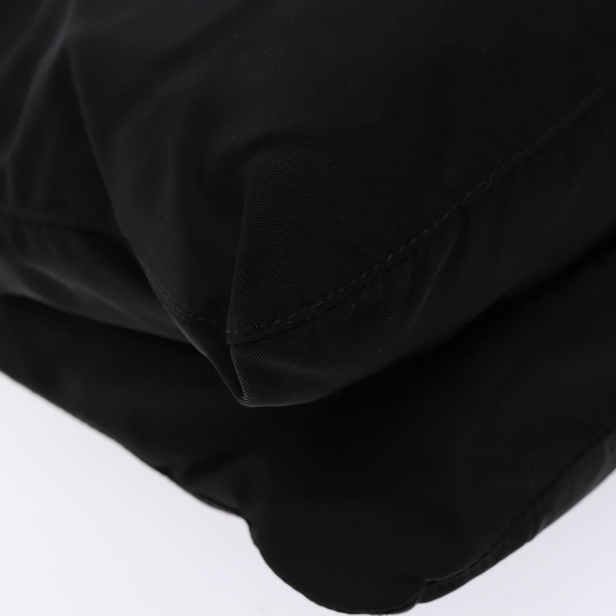 PRADA Shoulder Bag Nylon Black Silver Auth bs28236