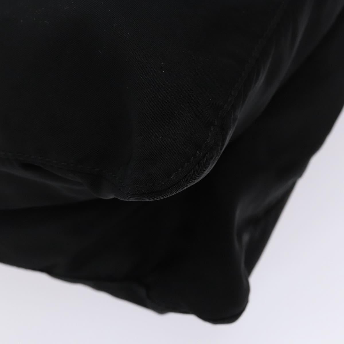 PRADA Shoulder Bag Nylon Black Silver Auth bs28236