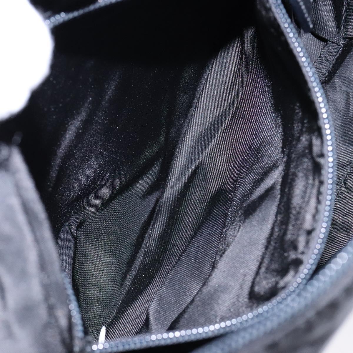 PRADA Shoulder Bag Nylon Black Silver Auth bs28236