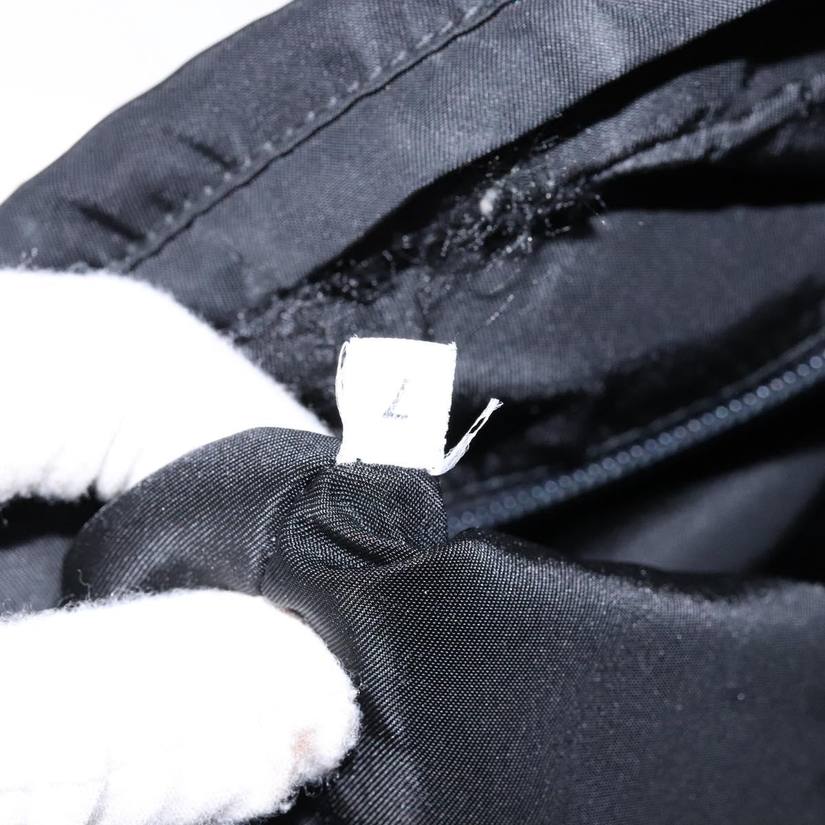 PRADA Shoulder Bag Nylon Black Silver Auth bs28236