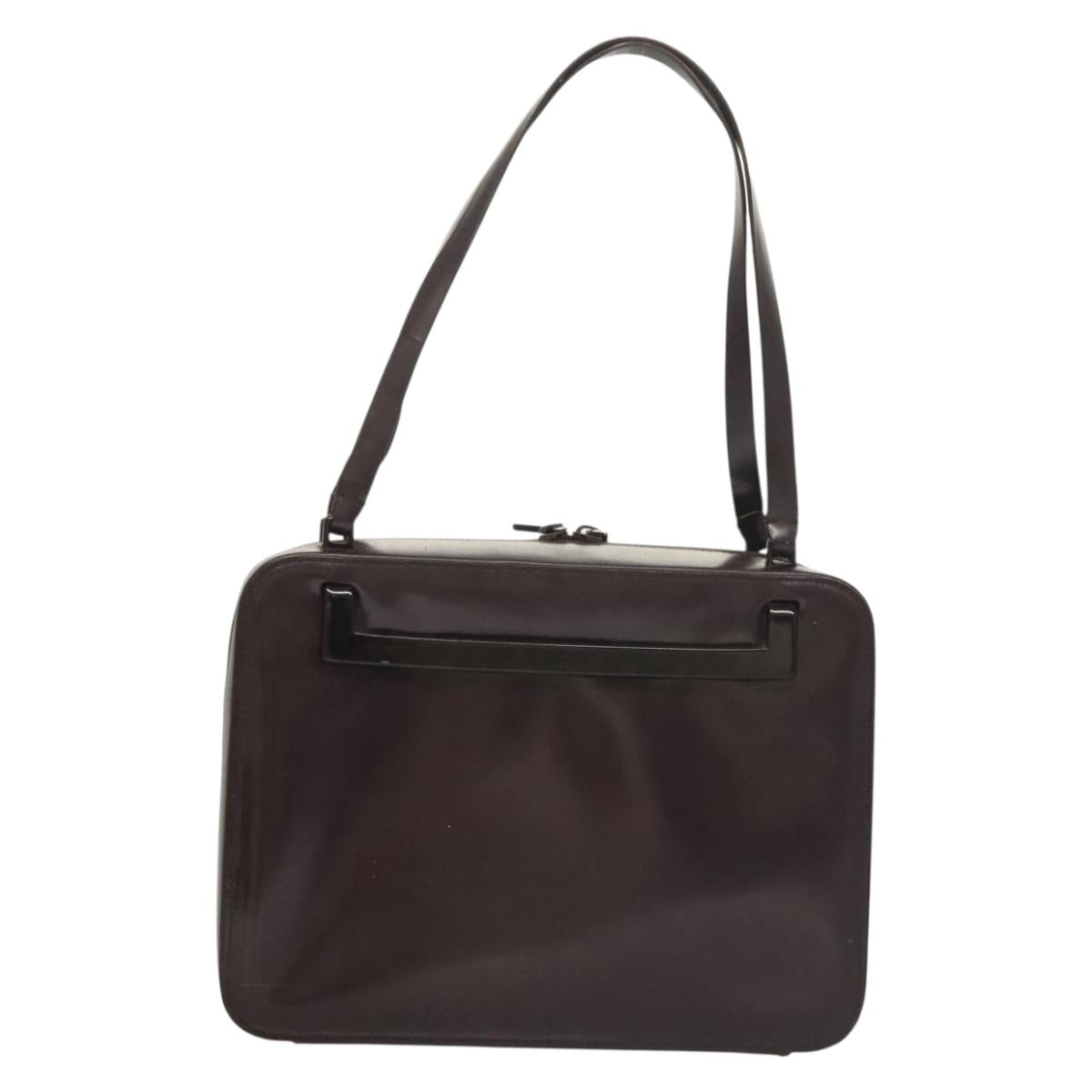 GUCCI Shoulder Bag Enamel Outlet Purple 001 3091 3754 Auth bs28276