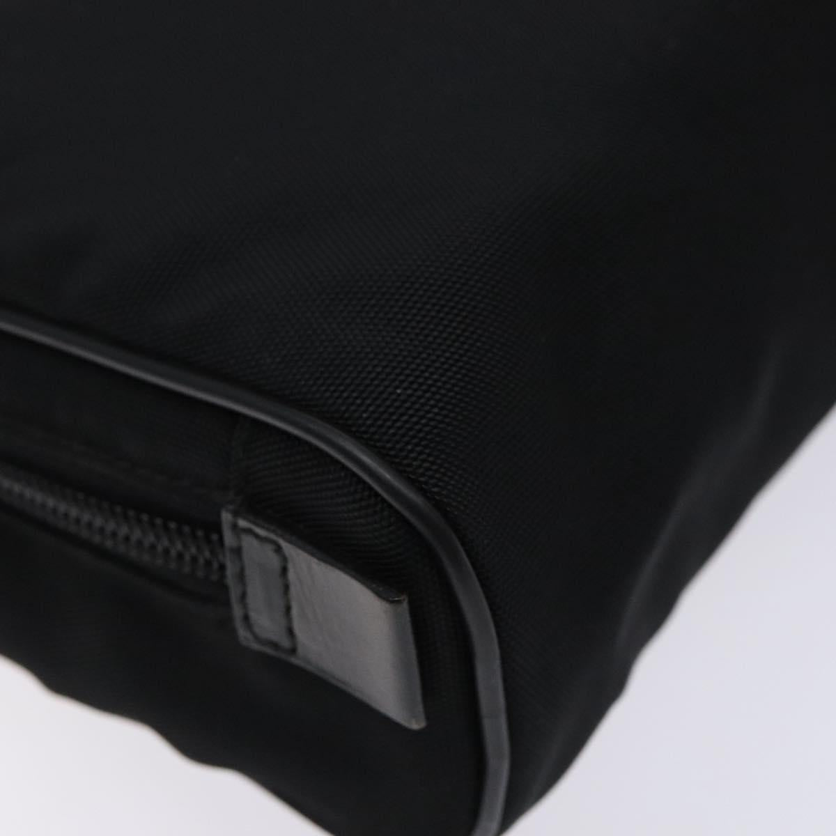 GUCCI Clutch Bag Nylon Black Silver 018 1607 Auth bs28277