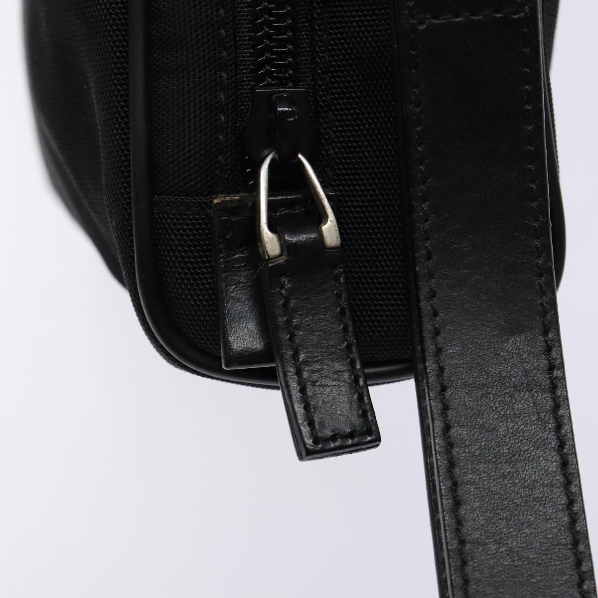 GUCCI Clutch Bag Nylon Black Silver 018 1607 Auth bs28277
