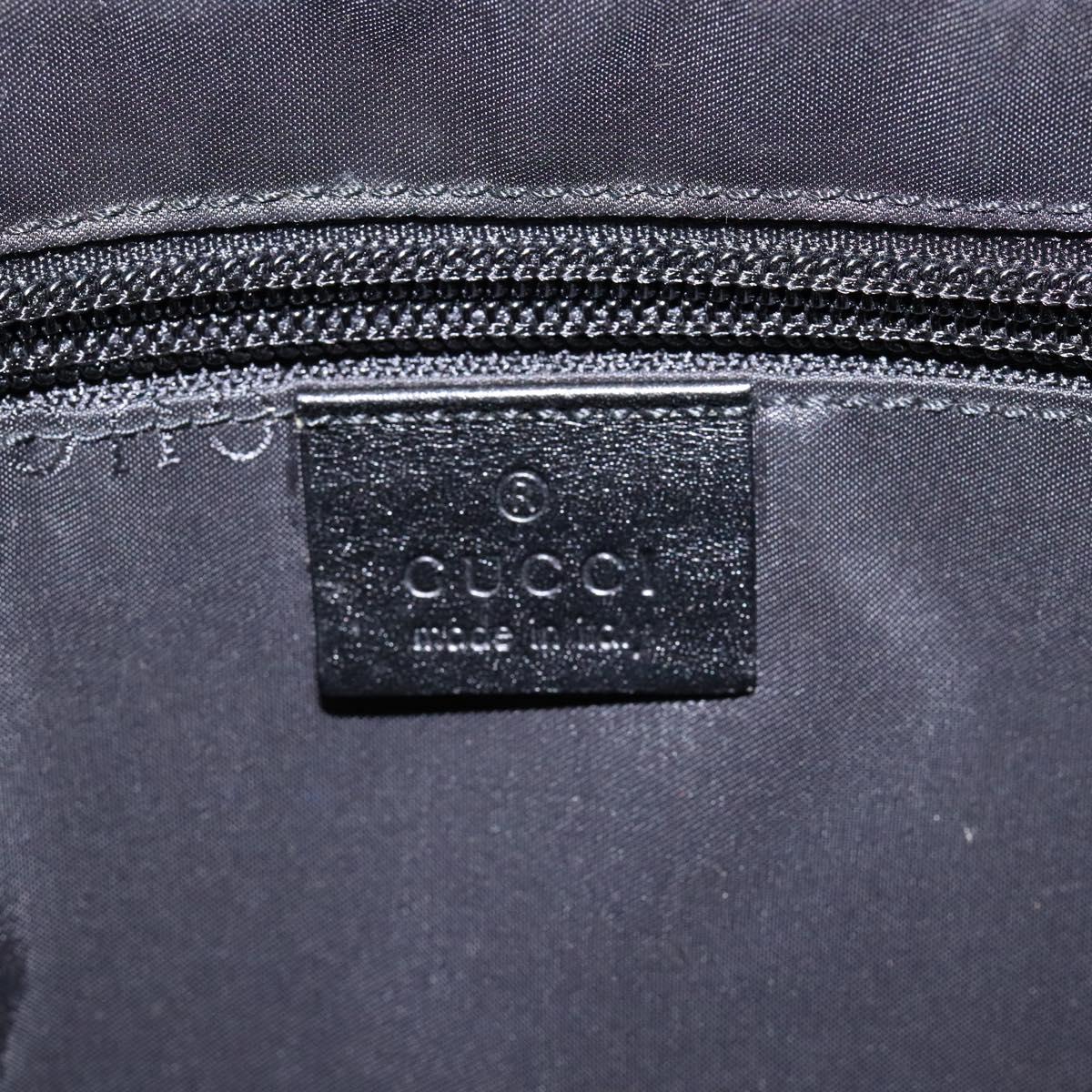 GUCCI Clutch Bag Nylon Black Silver 018 1607 Auth bs28277