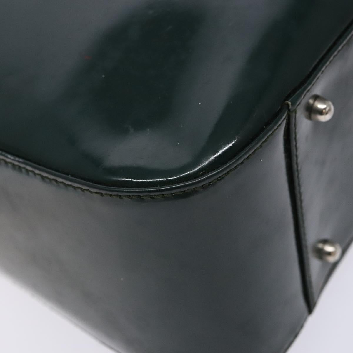 GUCCI Hand Bag Enamel Green Silver 000 1013 0504 Auth bs28278