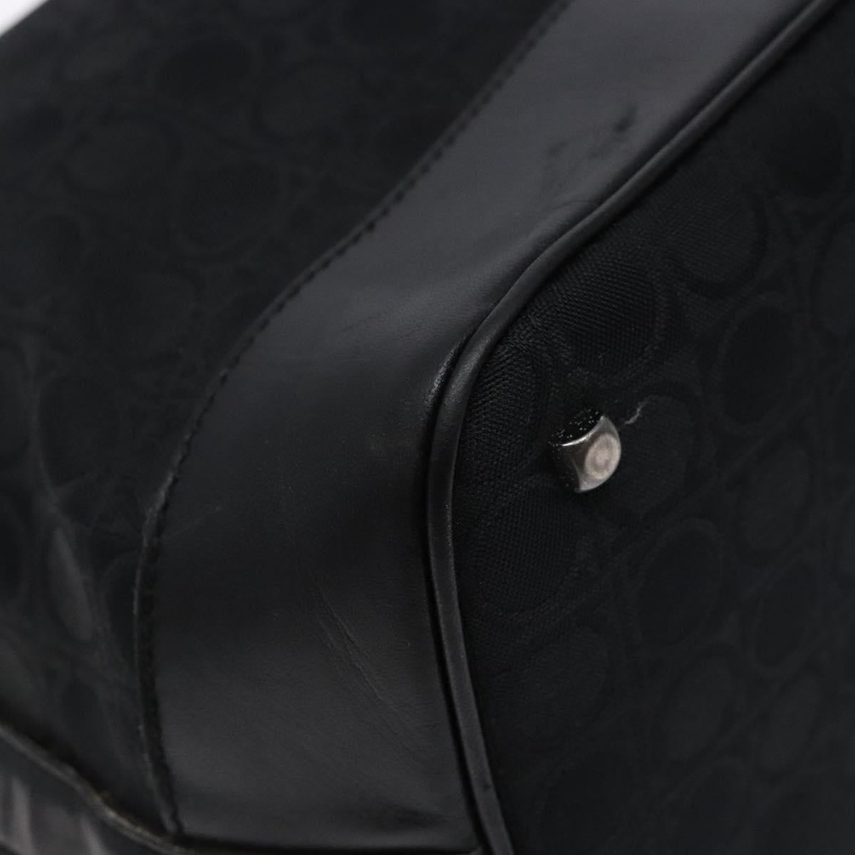 Salvatore Ferragamo Shoulder Bag Canvas Brown Silver Auth bs28312