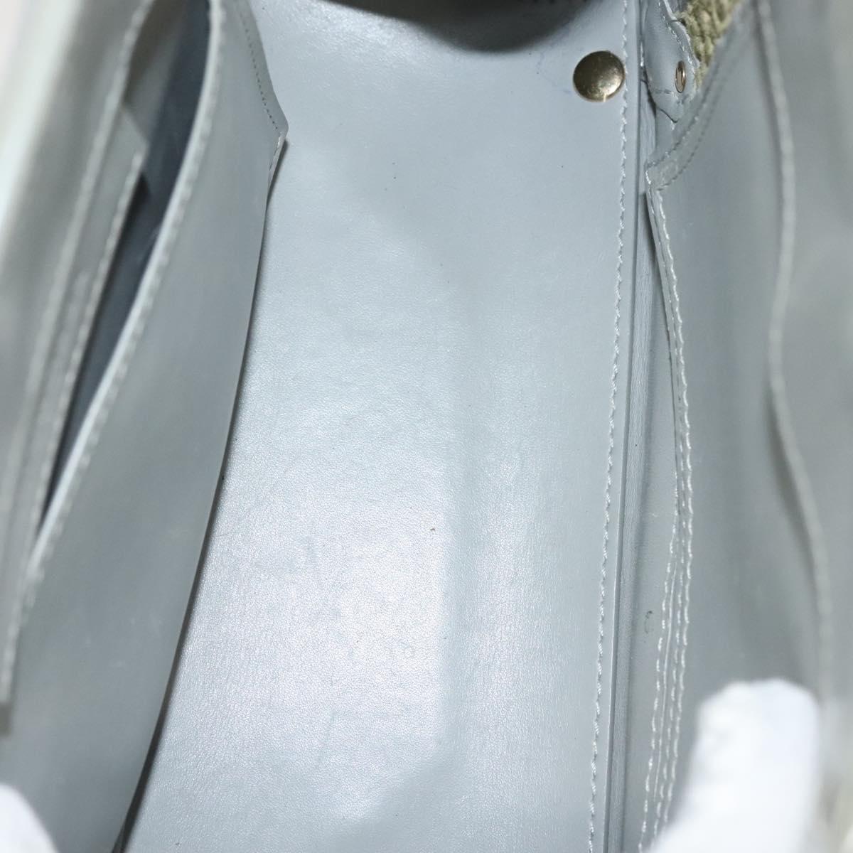 BALENCIAGA Hand Bag Leather 2way Gray Gold Auth bs28318