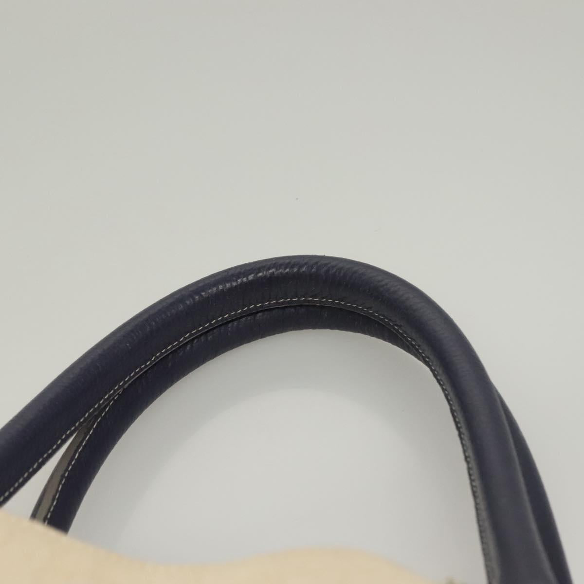BURBERRY Tote Bag Canvas Leather Beige Purple Auth bs28324