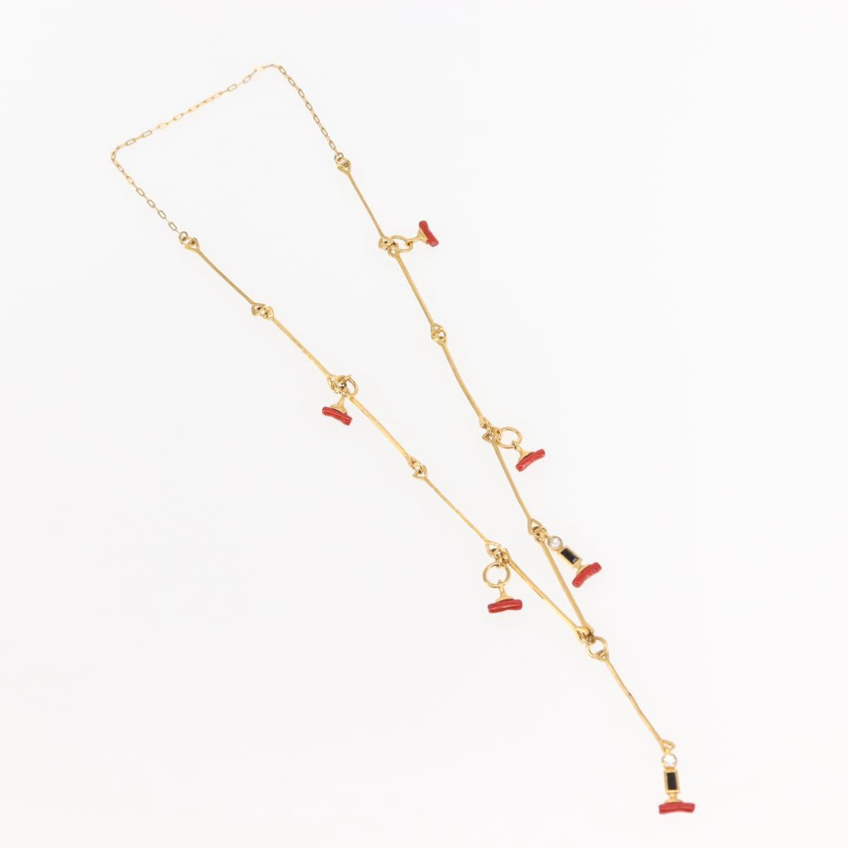 BALENCIAGA Necklace Metal Gold Auth bs28337